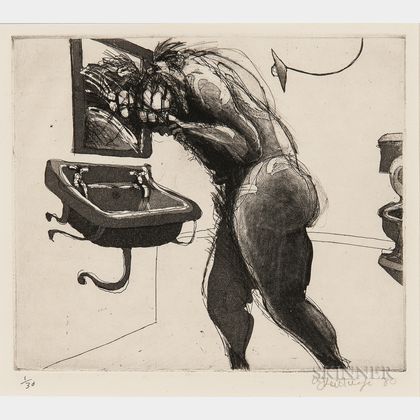 William Kentridge (South African, b. 1955) Plate from the Series Domestic Scenes
