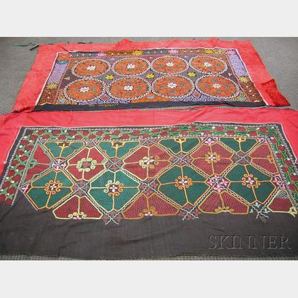 Two Central Asian Embroidered Panels