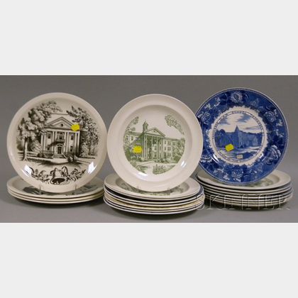 Twenty Assorted Wedgwood University and College Ceramic Plates