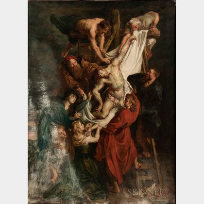 Continental School, 19th Century Copy of Peter Paul Rubens's Descent from the Cross
