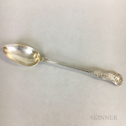 English Sterling Silver Stuffing Spoon