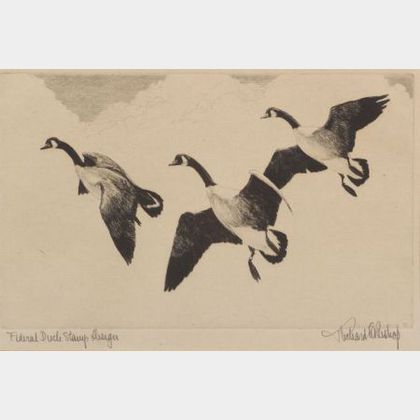 Richard Everett Bishop (American, 1887-1975) Federal Duck Stamp Design