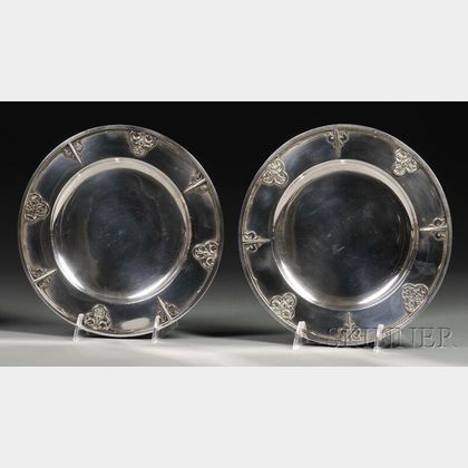 Pair of French Silver Footed Dishes