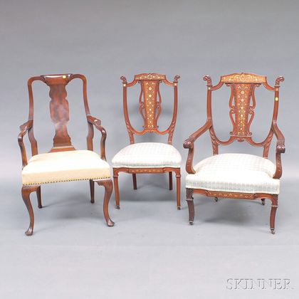 Three Mahogany Chairs