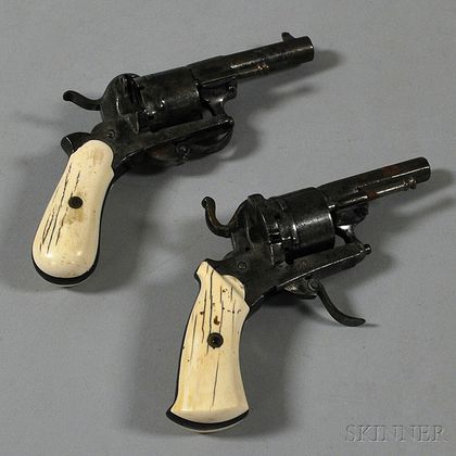 Two European Ivory-handled Pistols