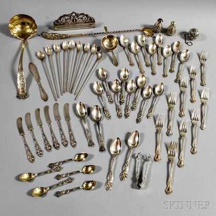Group of American Sterling Silver Flatware and Tableware
