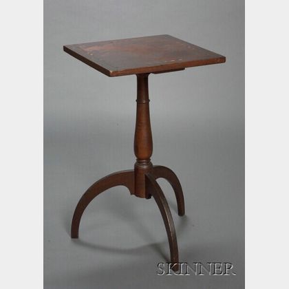 Federal Cherry Inlaid Candlestand