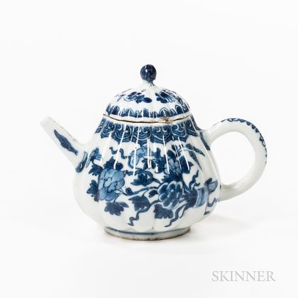 Chinese Porcelain Blue and White Teapot and Cover