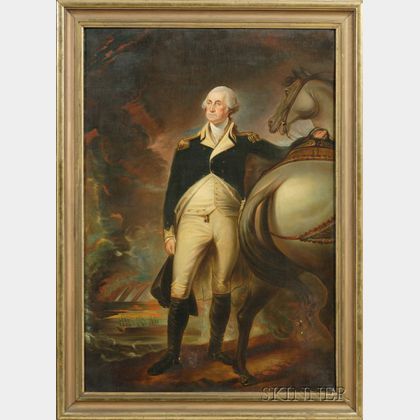 After Gilbert Stuart, 19th Century Portrait of George Washington at Dorchester Heights.