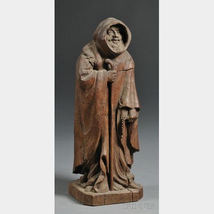 Carved Monk Figure