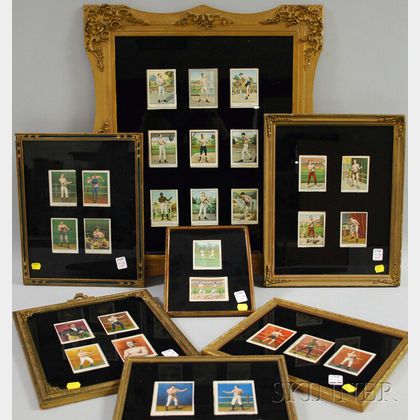 Framed Collection of Mostly Mecca Cigarette Boxing Cards