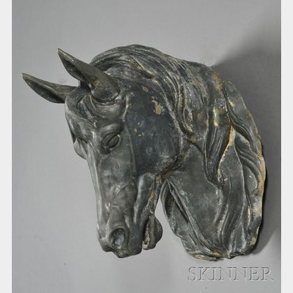 Sold at auction Molded Zinc Wall-mount Horse Head Saddlery Trade Sign ...