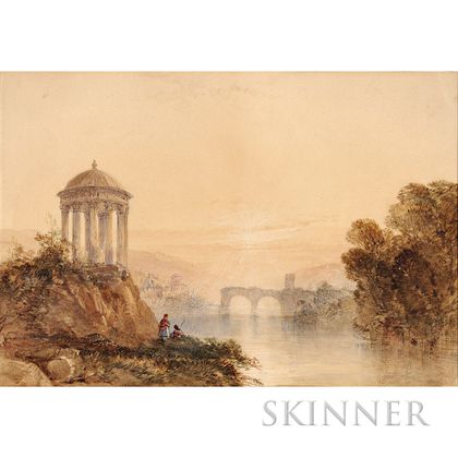 William Callow (American, 1812-1908) Romantic Landscape