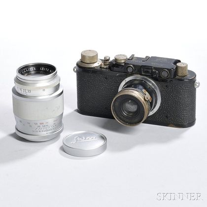 Black Leica II Model D and Lenses