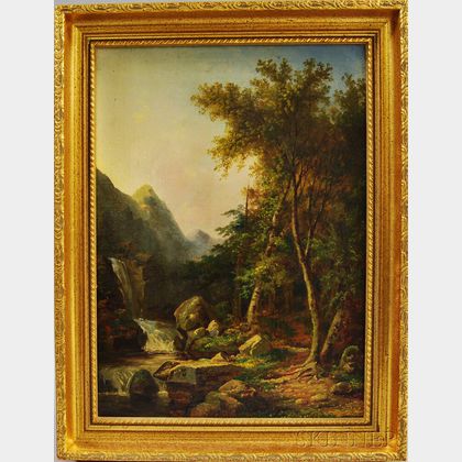 American School, 19th Century White Mountains View with Stream