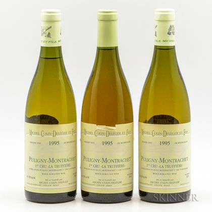 Michel Colin Deleger Puligny Montrachet La Truffiere 1995, 3 bottles 