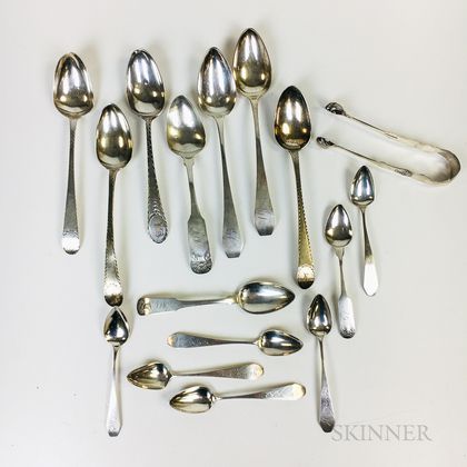 Group of Coin Silver Flatware