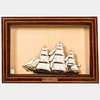 Shadow Box Diorama Model of the Clipper Ship Dreadnought 