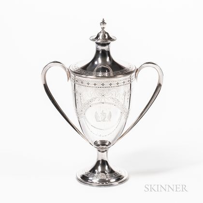 Hester Bateman Sterling Silver Two-handled Cup and Cover