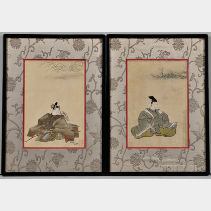 Two Portrait Paintings of Daimyo