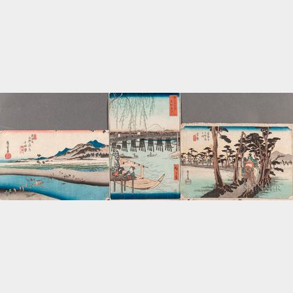 Utagawa Hiroshige (1797-1858),Six Woodblock Prints