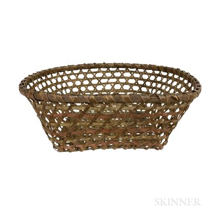 Small Painted Woven Splint Basket