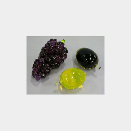 Three Pieces of Glass Fruit
