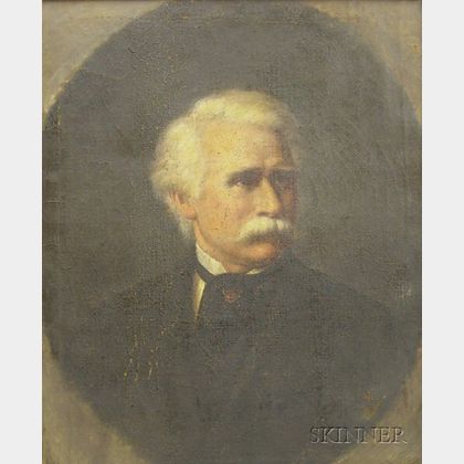 Framed 19th Century American School Portrait of a Gentleman
