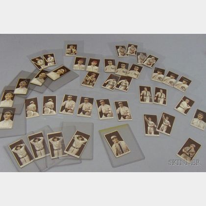 Forty-one 1912 T207 Recruit Little Cigars Brown Background Baseball Cards