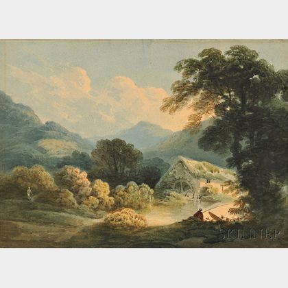 Francis Nicholson (British, 1753-1844) Maes Mynary, near Denbigh