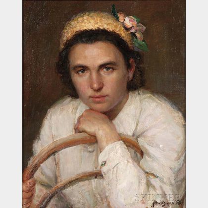 Ivan Kozlov (Russian, b. 1920) Portrait of the Artist's Wife