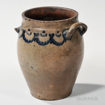 Early Cobalt-decorated Stoneware Jar