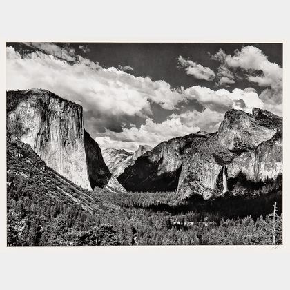 Ansel Adams (American, 1902-1984) Valley View, Yosemite National Park, California