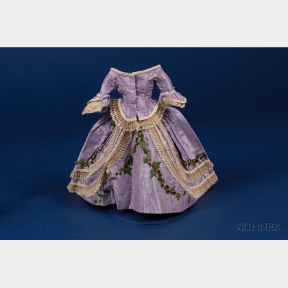 Two-Piece French Fashion Doll Orchid Taffeta Outfit