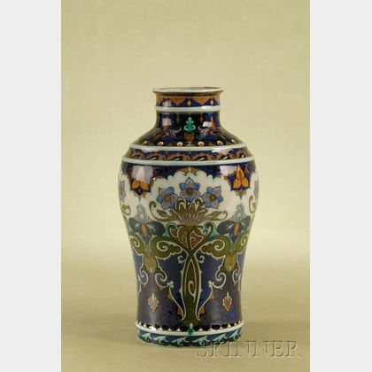 Rozenburg Hand Painted Earthenware High Shouldered Baluster Vase