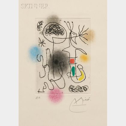 Joan Miró (Spanish, 1893-1983) Midi le trèfle blanc
