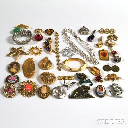 Group of Mostly Signed Costume Jewelry