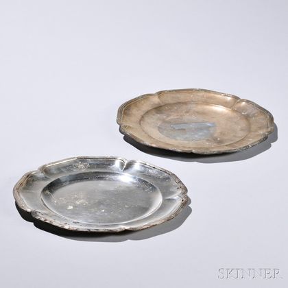 Pair of French .950 Silver Plates
