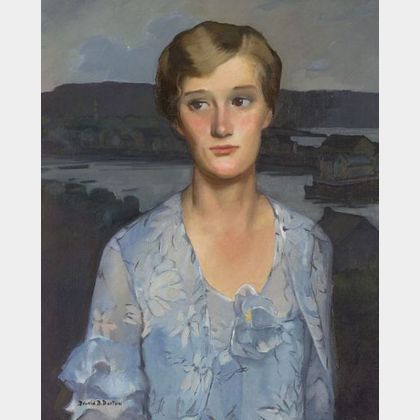 Donald Blagge Barton (American, 1903-1990) Portrait of Ellie Hershey