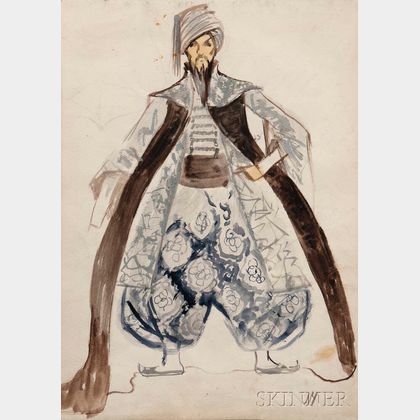 Leonid Terentevich Chupyatov (Russian, 1890-1942) Orientalist Costume Design for a Man