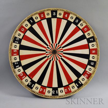 Red-, White-, and Blue-painted Gamewheel
