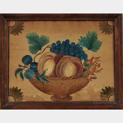 American School, Mid-19th Century Basket of Fruit