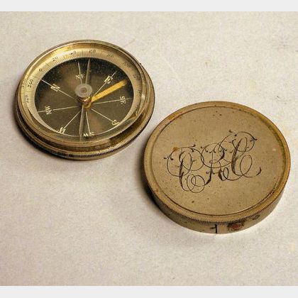 Nickel-Plated Pocket Compass