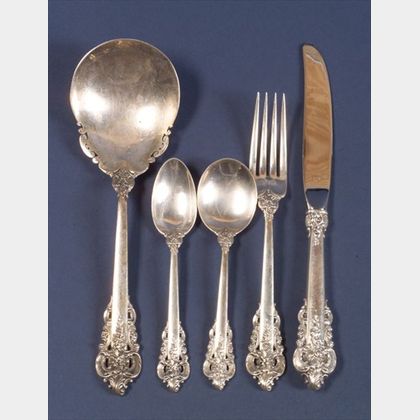 Wallace Sterling "Grand Baroque" Pattern Partial Flatware Service