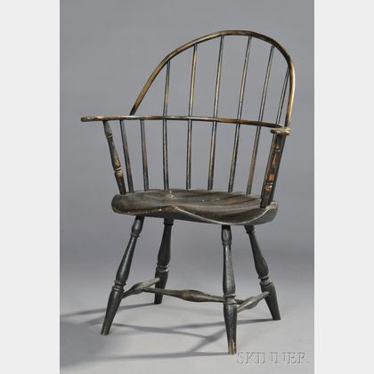 Black-painted Windsor Sack-back Chair