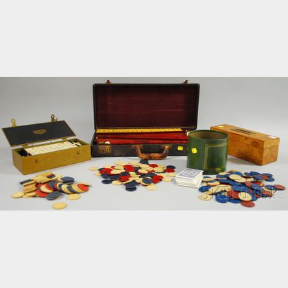 Small Group of Vintage Gaming Sets and Related Accessories