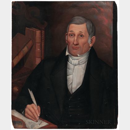Milton Hopkins (New York/Connecticut/Ohio, 1789-1844) Portrait of David Brunson