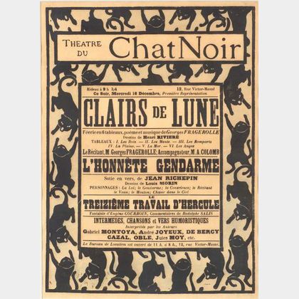 French School, 19th Century Theatre de Chat Noir.