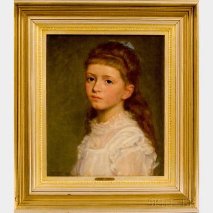 Wyatt Eaton (Canadian/American, 1849-1896) Portrait of a Girl in White.