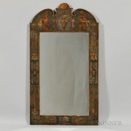 Neoclassical-style Paint-decorated Mirror